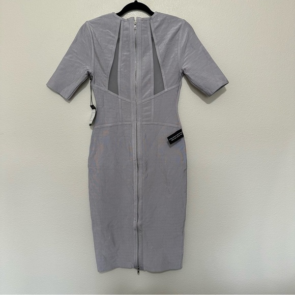 NWT with defect Mariam anna Barska below knee short sleeve bandage dress medium - Picture 4 of 4